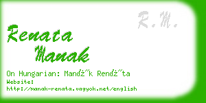 renata manak business card